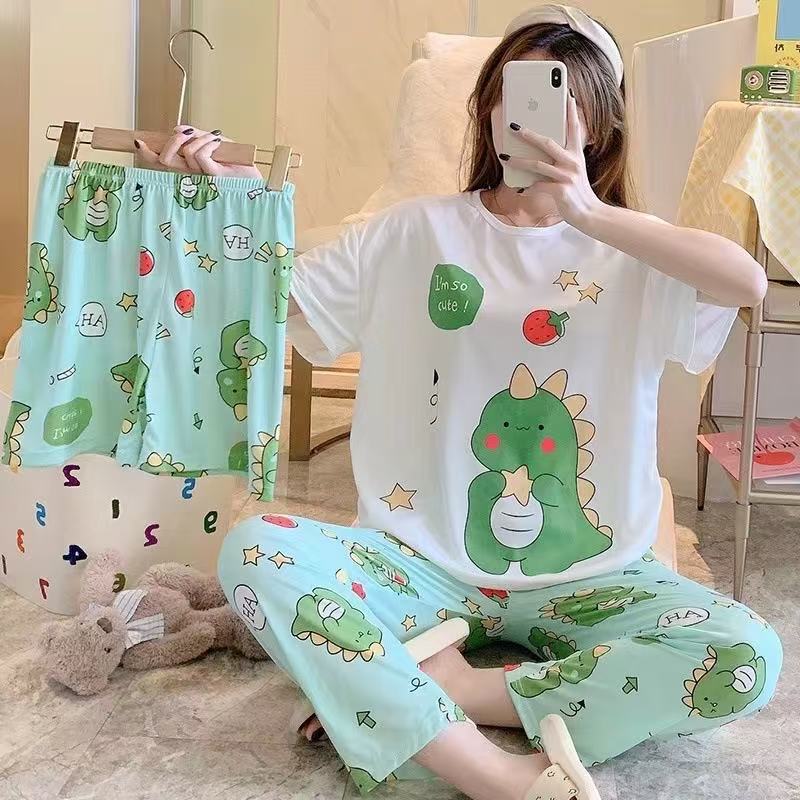 Summer Cotton Pajama Suit – Soft & Breathable Sleepwear for Women-40015